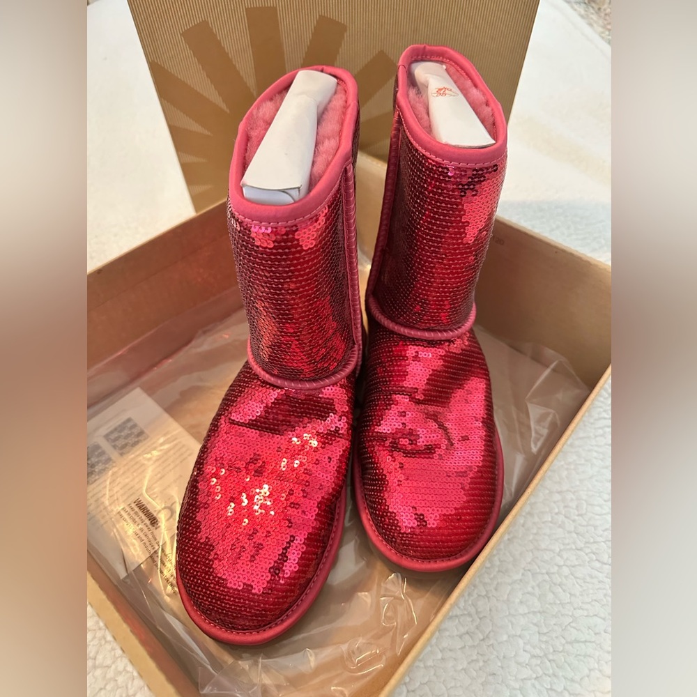 UGG Hot Pink Sequin Boots